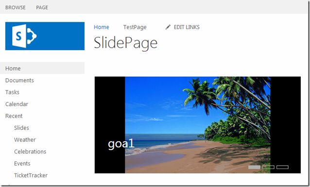Refresh the slide page